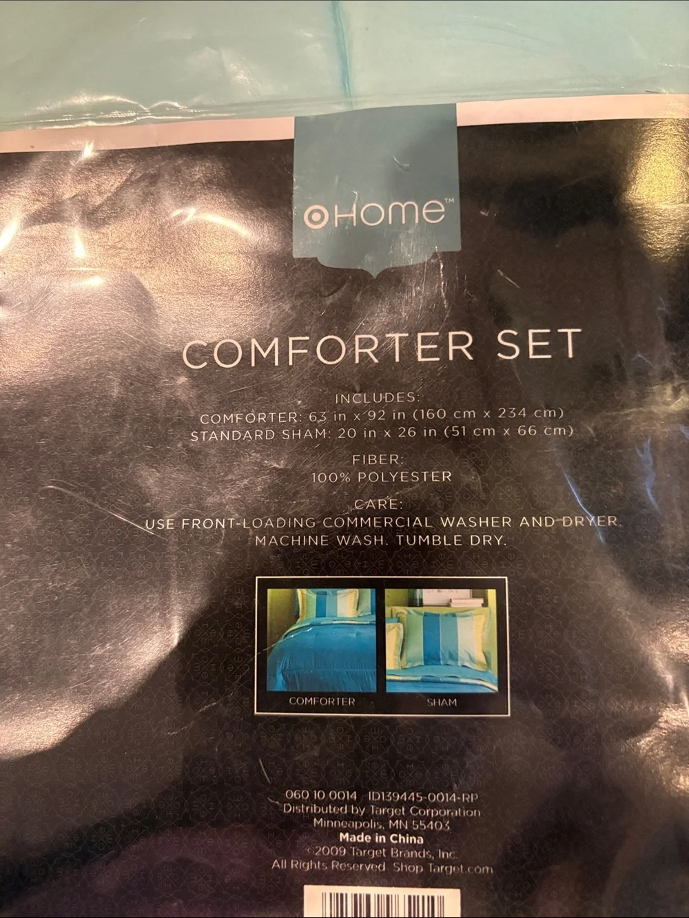 NEW Target Teal Blue & Green Stripe Reversible (Blue) TWIN XL Comforter Set